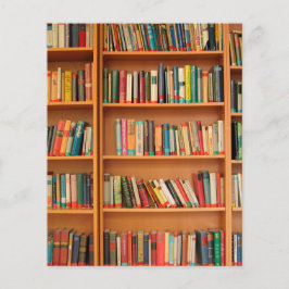 Flyer Leitura do worm da biblioteca de livros da estante