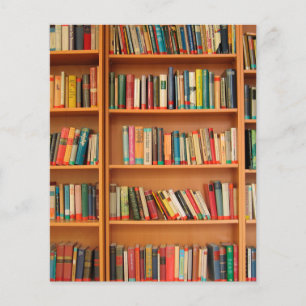 Flyer Leitura do worm da biblioteca de livros da estante