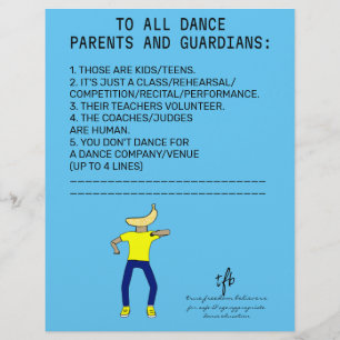 Flyer Lembrete de Dança Banana Sky Blue