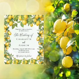 Flyer Lemons verde elegante convite para casamento