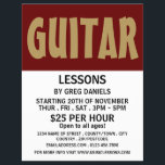 Flyer Letras De Lições De Guitarra Modernas<br><div class="desc">Lições De Guitarra Modernas E Folhetos Publicitários Pela Loja De Cartão de visita.</div>