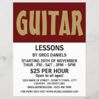 Letras De Lições De Guitarra Modernas