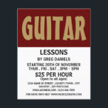 Flyer Letras De Lições De Guitarra Modernas<br><div class="desc">Lições De Guitarra Modernas E Folhetos Publicitários Pela Loja De Cartão de visita.</div>