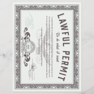 Flyer Licença legal para fazer o que você quer insecto