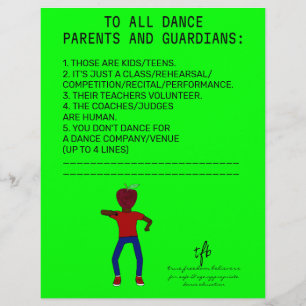 Flyer Limão da Apple do Lembrete do Pai da Dança
