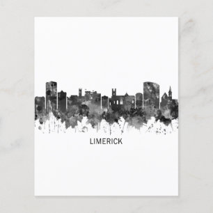 Flyer Limerick Ireland Skyline BW