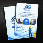 Flyer Limpeza da central elétrica por lavagem de pressão<br><div class="desc">Elevem o seu negócio de limpeza a novos patamares com a nossa moderna pressão, lavando a banheira de energia. Projetado para profissionais que se orgulham da prestação de serviços excepcionais, este Flyer combina perfeitamente a estética moderna com a promessa de uma limpeza infinita. Faça uma impressão duradoura e atraia novos...</div>