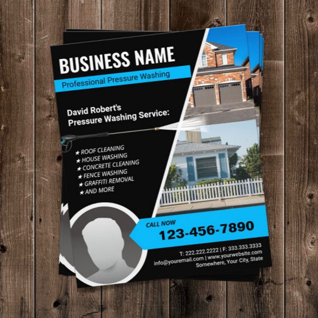 Flyer Limpeza de energia por pressão Limpeza de casa Pro (Criador carregado)