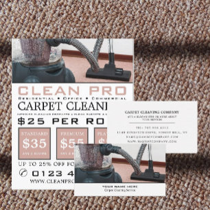 Flyer Limpeza De Vácuo, Limpadores De Tapetes, Serviço D