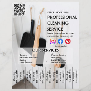 Flyer limpeza ecológica Poster fotográfico com abas dest