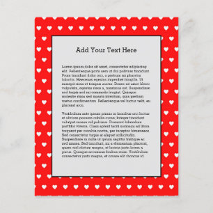 Flyer Lindos Corações Brancos Vermelhos Dia dos Namorado