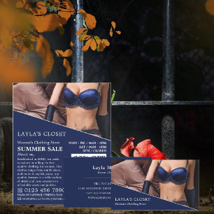 Flyer Lingerie de vindima, anúncio de loja de roupas fe