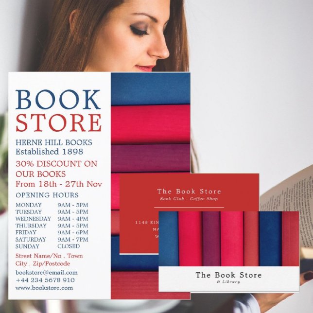 Flyer Linha de Livros, Publicidade na Loja de Livros (Criador carregado)