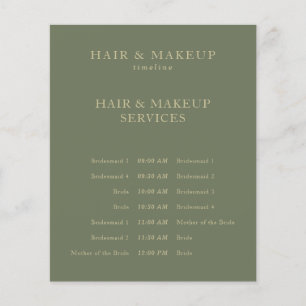 Flyer Linha do Tempo de Ativação do Cabelo de Casamento 