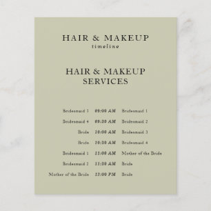 Flyer Linha do tempo de ativação do cabelo preto bege