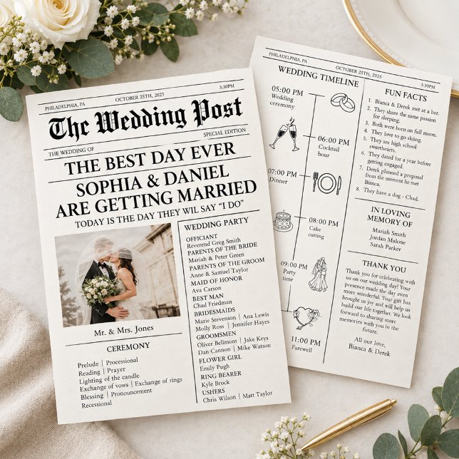 Flyer Linha do Tempo do Programa de Casamento em Jornal  (Criador carregado)
