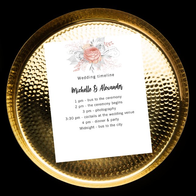 Flyer Linha do tempo do programa de orçamento de florais (Criador carregado)