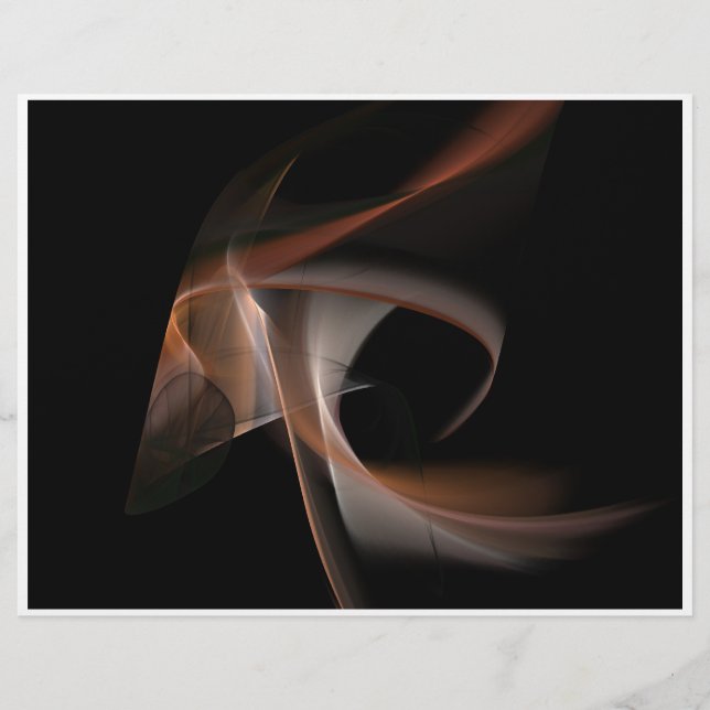 Flyer Linhas abstratas no escuro sem texto (Frente)