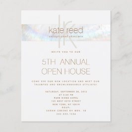 Flyer Linho Branco Simples Monograma