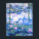 Flyer Lírios de Água Rosa Monet<br><div class="desc">Um panfleto de água rosa monet com lírios de água cor-de-rosa lindos flutuando em um lago azul calmo com almofadas de lírios. Um presente de Monet excelente para fãs do impressionismo e da arte francesa. Inimpressionismo sereno na natureza com lindas flores e paisagem de lagoas cênicas.</div>