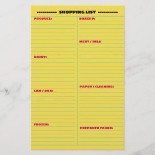 Flyer Lista de compra 2-Sided organizada melhor