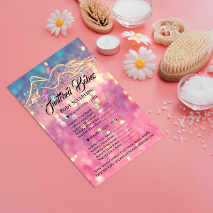 Flyer Lista de preços cor-de-rosa com Rosa de modelagem