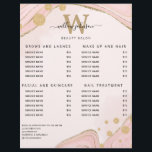 Flyer Lista de Preços de Agato de Marble Dourado Rosa El<br><div class="desc">Folheto de Lista de Preços do Menu de Serviço de Agato de Marble Dourado Elegante Monograma Rosa. Personalize o seu hoje! Precisa de ajuda? Estou feliz em ajudar. Apenas me envie uma mensagem.</div>