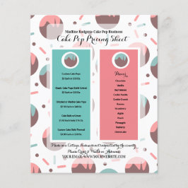 Flyer Lista de Preços de Logotipo de Negócios de Cake Po