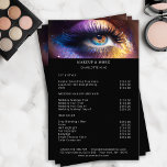Flyer Lista de Preços de Salão de Foto Makeup Moderna<br><div class="desc">Moderno,  Makeup Photo Glitter,  Folheto da Lista de Preços. Edite seu produto em alguns minutos adicionando seus dados. Você pode alterar a fonte/cor/posição por "mais personalização".</div>