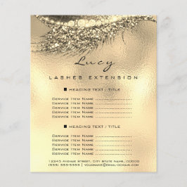 Flyer Lista de Preços do Lash do Artista de Ativação Dou