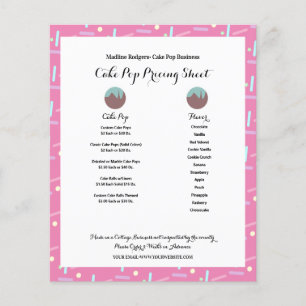 Flyer Lista de Preços do Logotipo Comercial do Pop de Bo