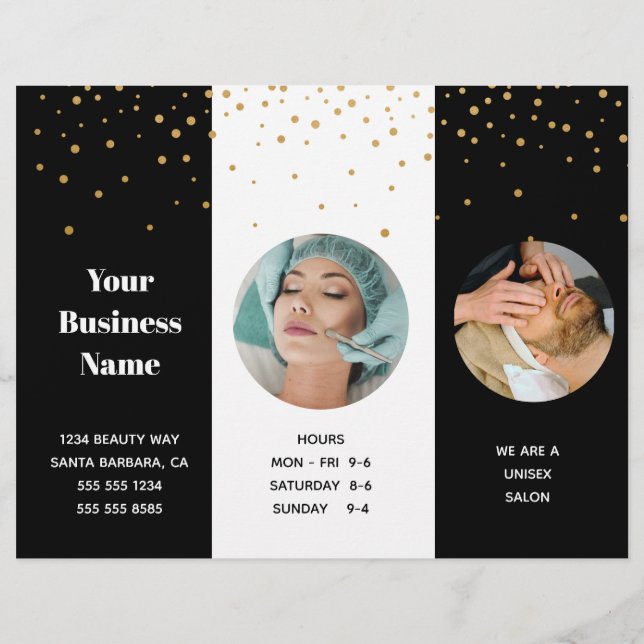 Flyer Lista de Preços Profissionais do Salão Triplo (Verso)