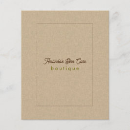 Flyer Lista de Serviços de Textura Clássica de Cor Natur