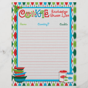 Flyer Lista do convidado da troca do biscoito do Natal
