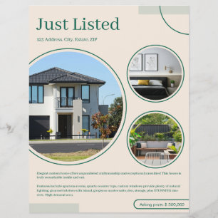 Flyer Listagem de Agente Imobiliário com Linhas Finas Sa