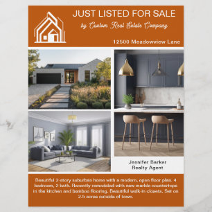 Flyer Listagem de Imóvel da Burnt Orange Real Estate 2 L