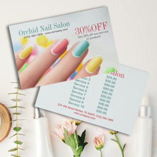 Flyer Listas de Preços de Salão de Nela do Elegante Esth