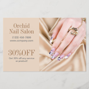 Flyer Listas de Preços de Salão de Unhas do SPA Esthetic