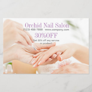 Flyer Listas de Preços de Salão de Unhas do SPA Esthetic