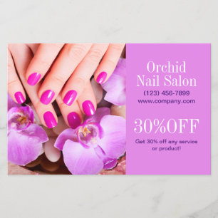 Flyer Listas de Preços de Salão de Unhas do SPA Esthetic