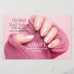 Flyer Listas de Preços de Salão de Unhas do SPA Esthetic