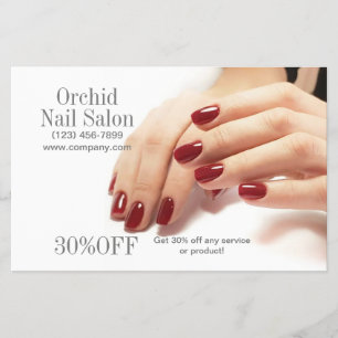 Flyer Listas de Preços de Salão de Unhas SPA de Estetici