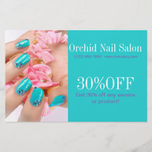 Flyer Listas de Preços do Salão de Unhas SPA da Estetici