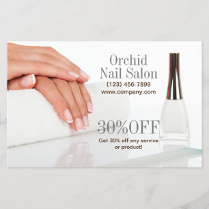 Flyer Listas de Preços do Salão de Unhas SPA Esteticista