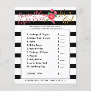 Flyer Listra preta & branca - bebé - preço direito