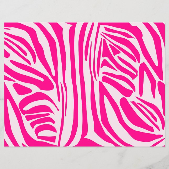 Flyer Listras de zebra rosa (Frente)