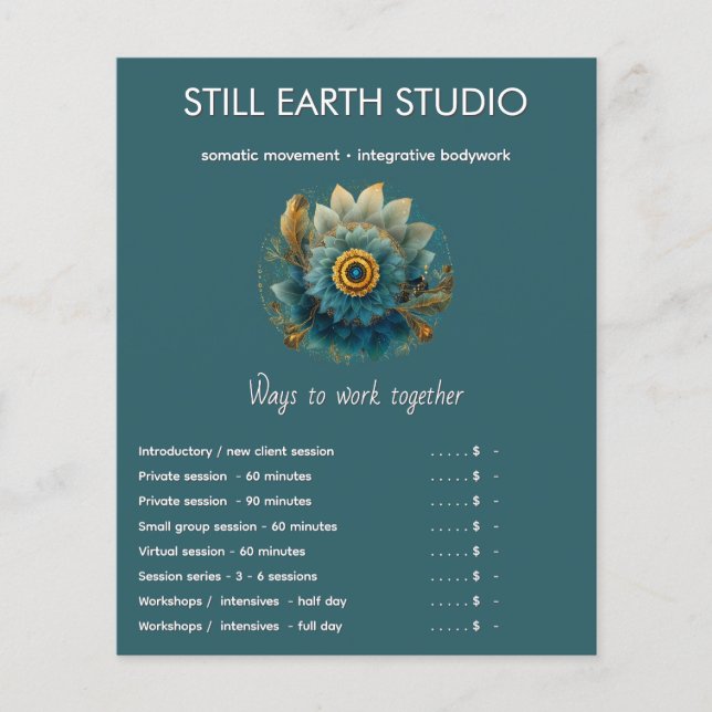 Flyer Living Field | Mandala (Frente)