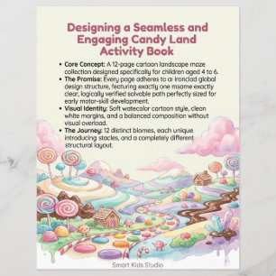 Flyer Livro de Atividades de Labirinto de Candy Land par