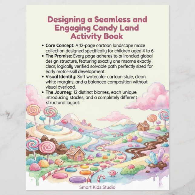 Flyer Livro de Atividades de Labirinto de Candy Land par (Frente)
