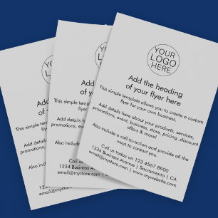 Flyer Logotipo comercial Cinzas Pretas Simples Persona